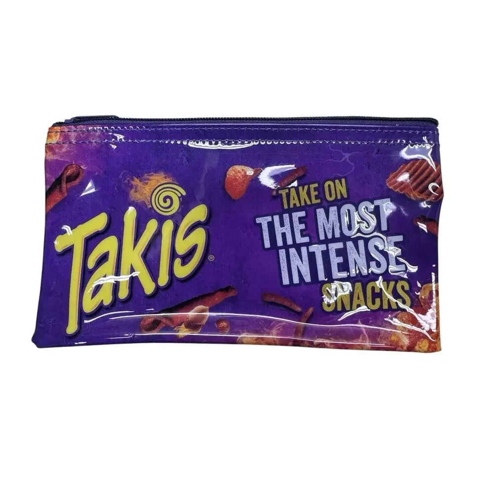 Takis Take on the Mose Intense Snack Plastic Zip 8.5inX4.5in Pencil Pouch
